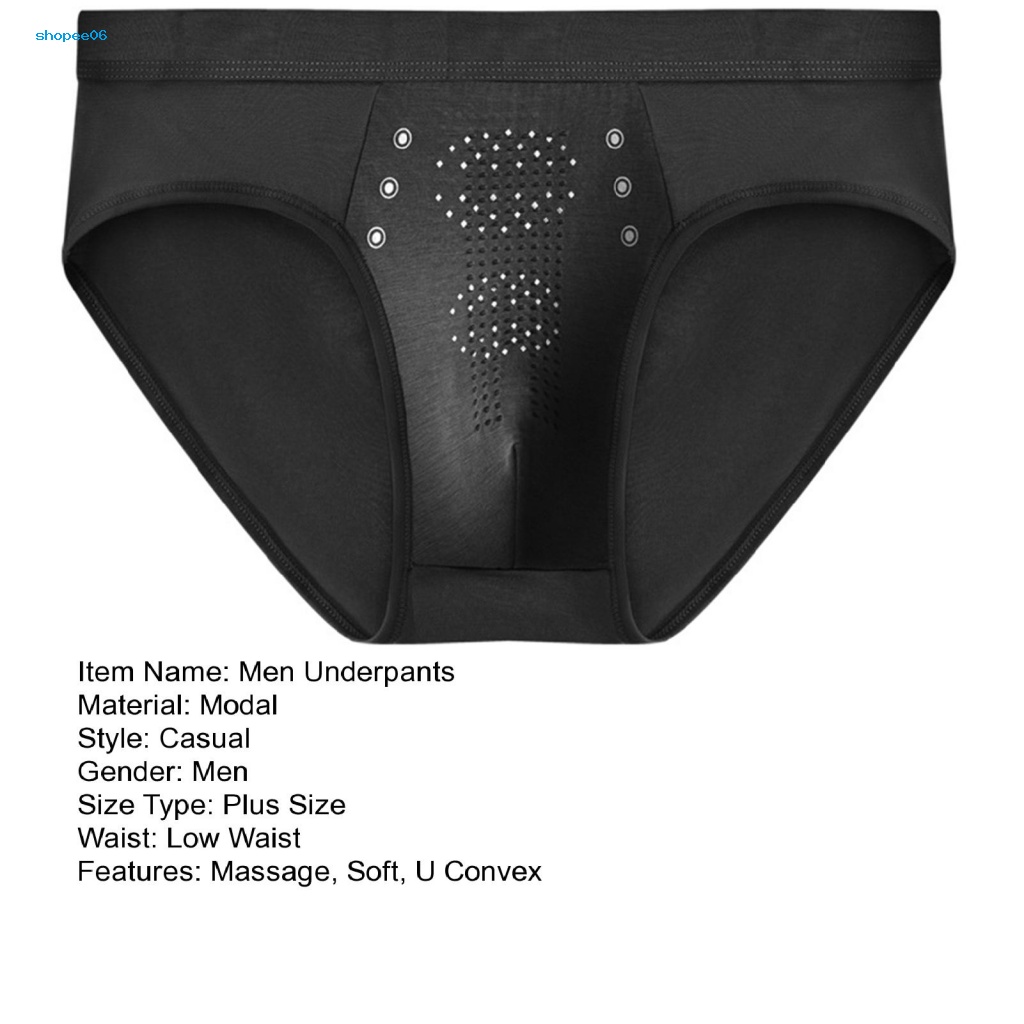 Pemg Quần Lót Nam Khoét Lỗ Nhỏ Siêu Co Giãn Thoáng Khí Lưng Thấp Màu Trơn Chống Tĩnh Điện Kích Thước Lớn