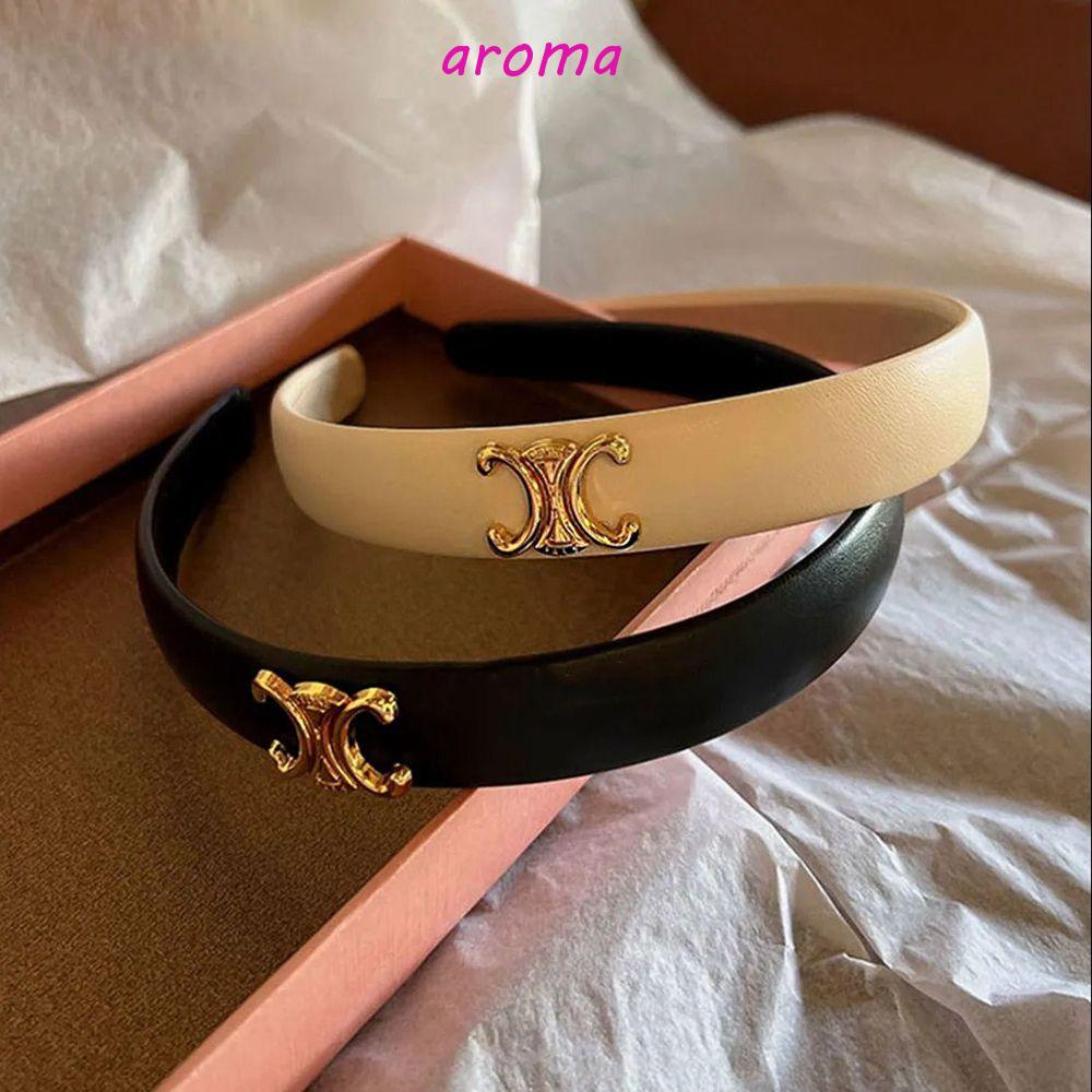 AROMA Băng Đô Bằng Da Tinh Xảo Sáng Tạo Phong Cách Hàn Quốc Cho Nữ