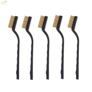 【VARSTR】Brass Wire Brushes 17cm Cleaning Welding Slag Rust-Remover Tool Hand Tools