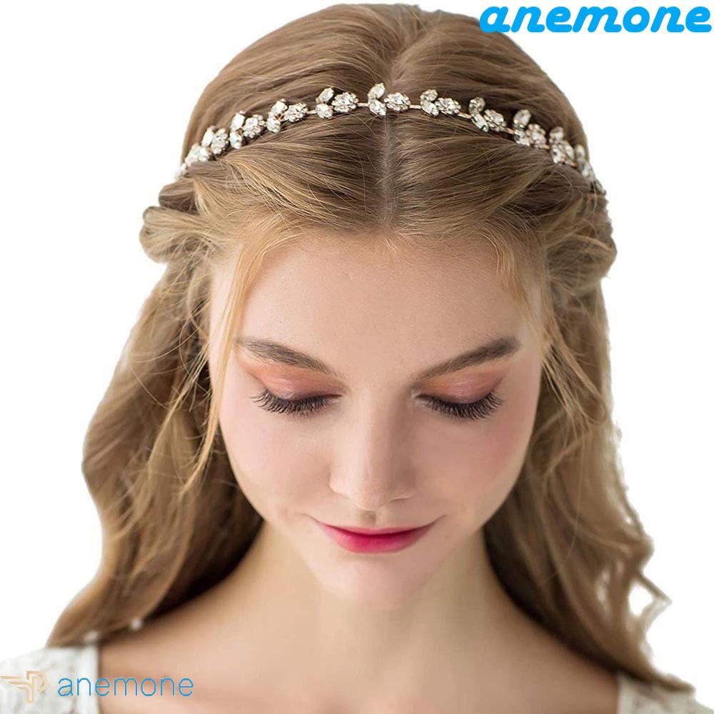 ANEMONE Băng Đô Cài Tóc Họa Tiết Hoa Đính Pha Lê Phong Cách Pháp Cổ Điển Thời Trang Sang Trọng Cho Nữ