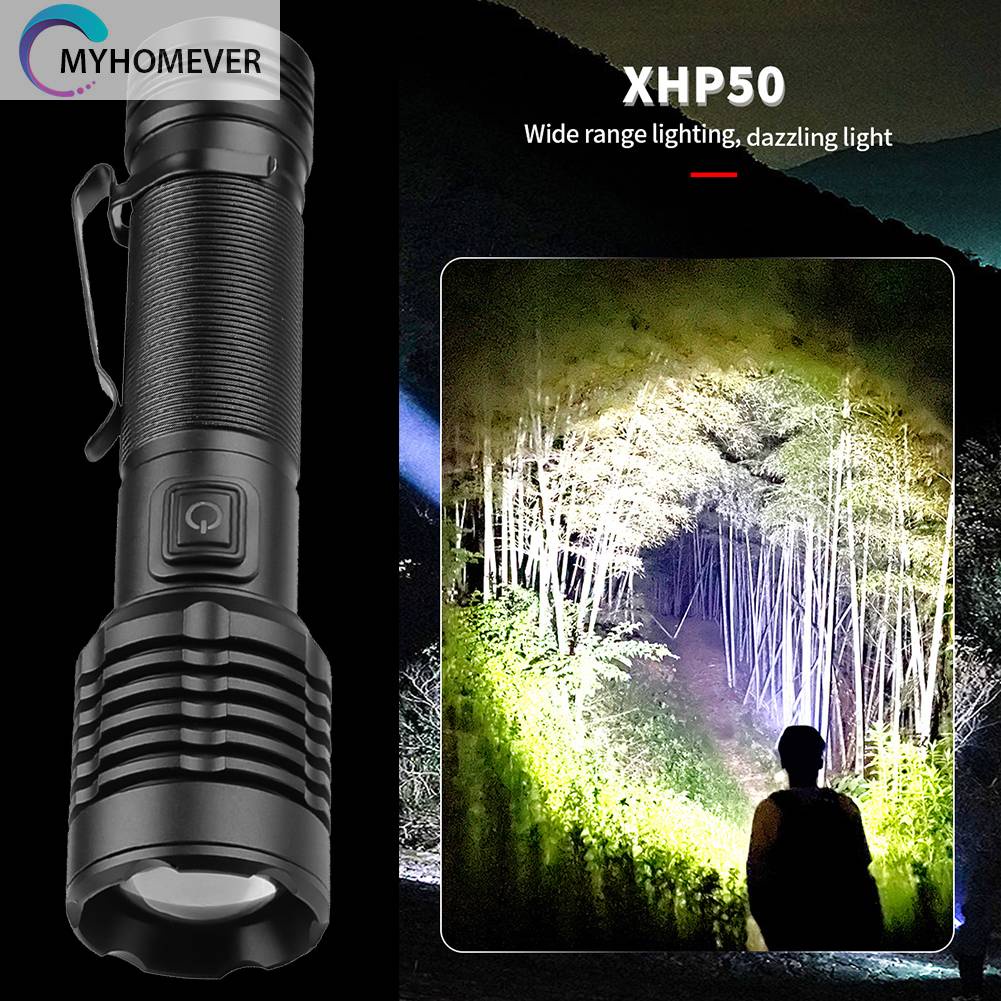Đèn Pin XHP50 LED 800LM IPX4 5 Chế Độ Sáng, Chống Thấm Nước