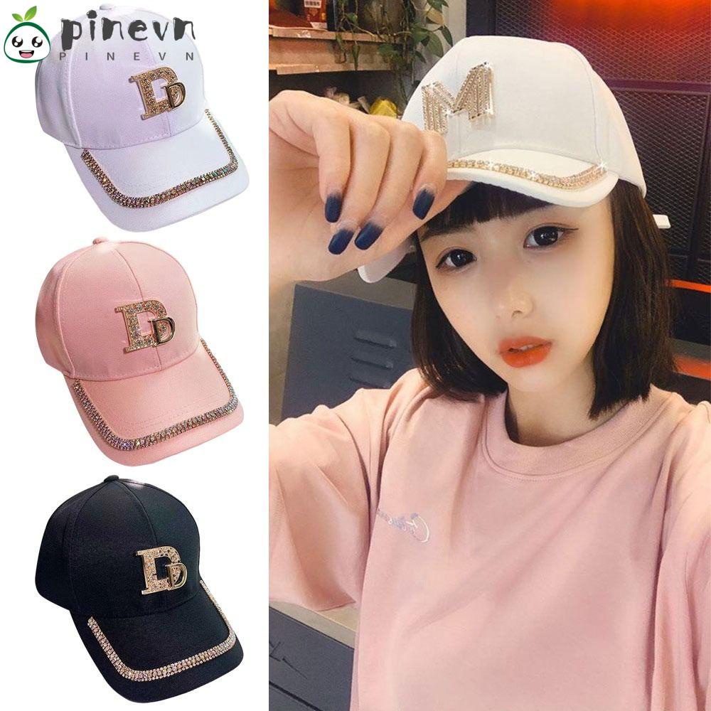 PINEVN Mũ Lưỡi Trai Đính Đá Phong Cách Hiphop Thời Trang Cho Nam Nữ