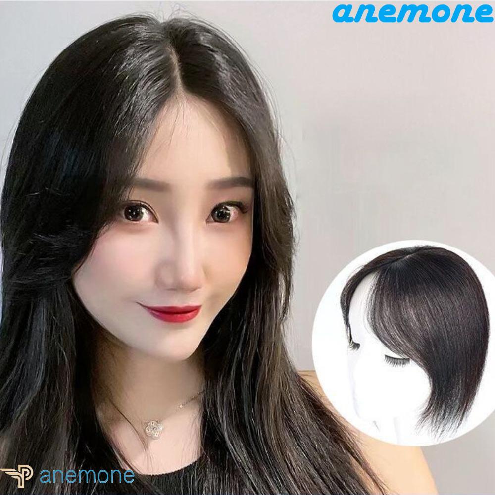 ANEMONE Tóc Giả Màu Đen Kiểu Pháp 3D Bằng Sợi Tổng Hợp Chất Lượng Cao Cho Nữ