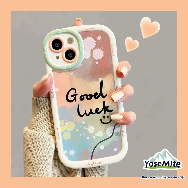 Ốp lưng goodluck hình mặt cười hàn quốc tương thích cho iphone 14 xr 13 11 12 pro max 8 7 6 6s plus x xs max se 2020 13 12 11color space clear sang trọng nắp tpu mềm chống va đập