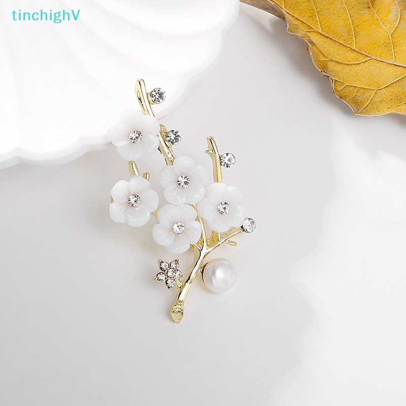 Ghim Cài Áo Hình Hoa Mận Đính Đá Thời Trang Cho Nữ