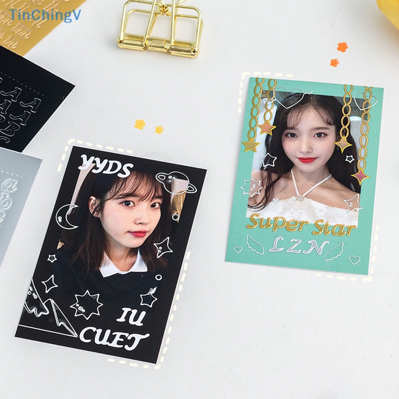 [TinChingV] Hình Dán Chữ Cái Tiếng Anh Màu Vàng / Bạc Chống Thấm Nước Trang Trí Album Ảnh [Mới]