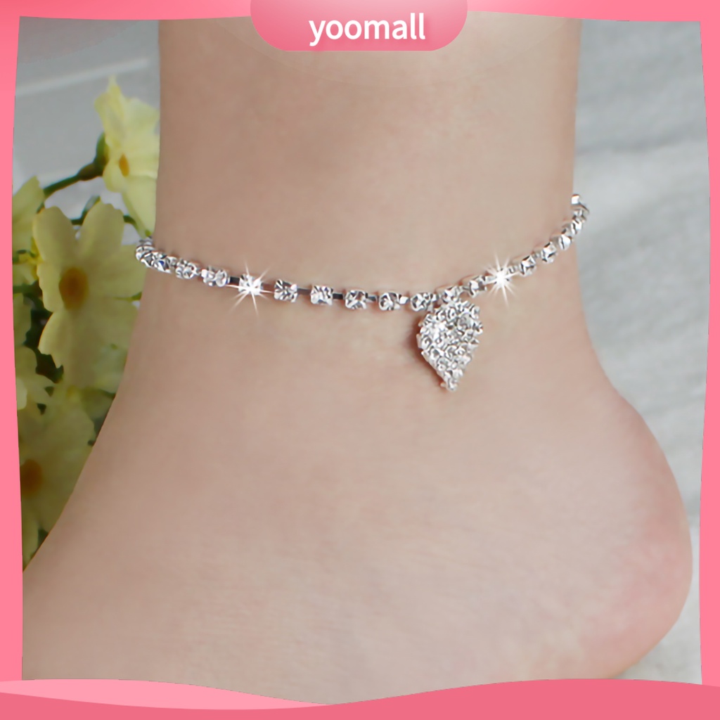 Lắc Chân Hình Ngôi Sao Năm Cánh Đính Đá Có Thể Điều Chỉnh Kích Thước