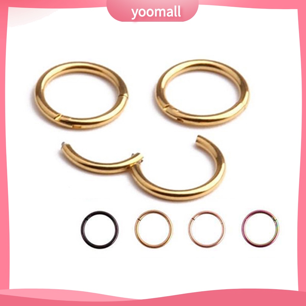 1 Khuyên Mũi / Môi Bằng Thép Không Gỉ 16G 14G