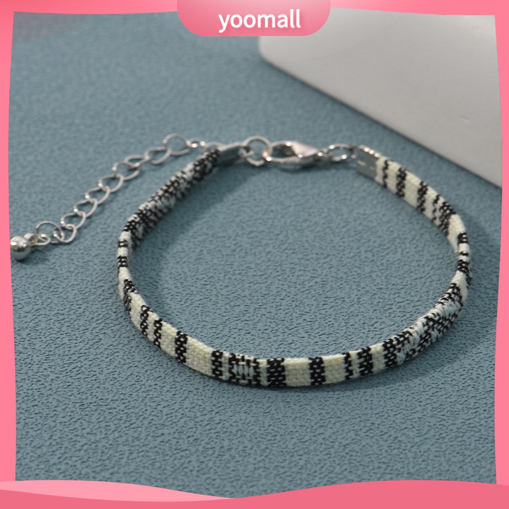 Vòng Đeo Tay Dây Bện Nhiều Màu Phong Cách Bohemian Dân Tộc Điều Chỉnh Được Dành Cho Nữ