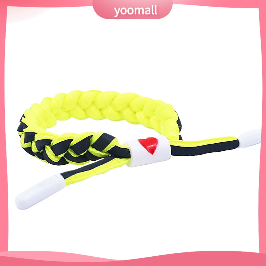 [YM] Vòng Đeo Tay Bện Dây Giả Da Thủ Công Phản Quang Thời Trang Cho Bữa Tiệc