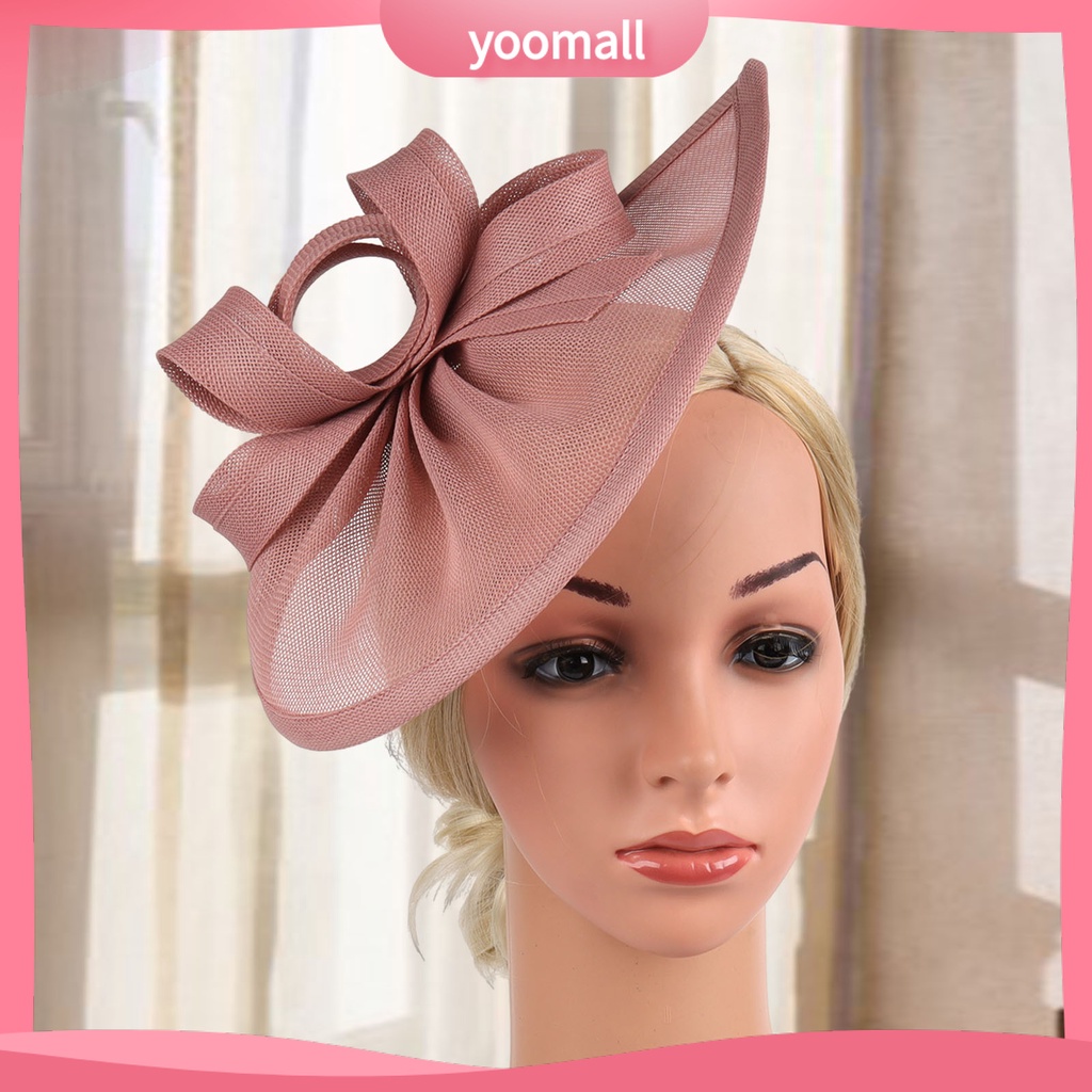 [YM] Mũ Đội Đính Nơ Trang Trí Tóc Cô Dâu Phong Cách Retro Ngọt Ngào