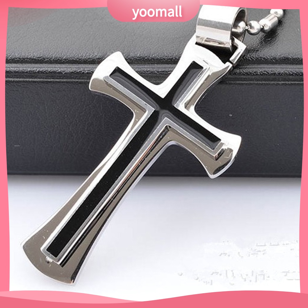 Vòng cổ Thép Không Gỉ Mặt Thánh Giá Thời Trang Dành Cho Nam