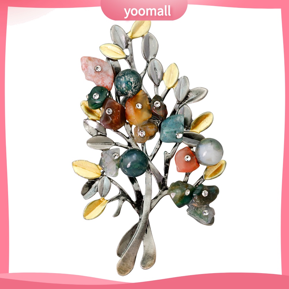 Ghim Cài Áo Hình Chiếc Lá Đính Đá Nhiều Màu Sắc Thời Trang Cho Nữ