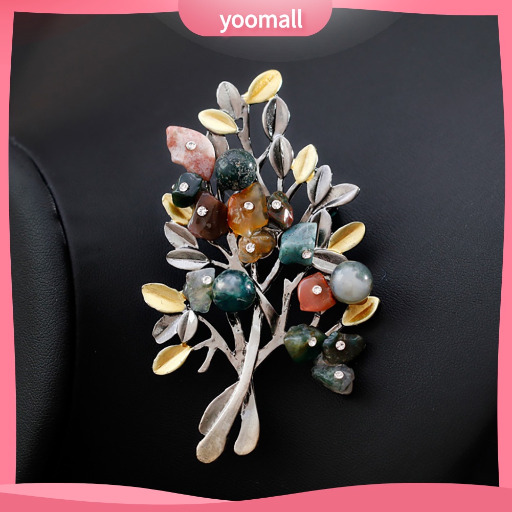 Ghim Cài Áo Hình Chiếc Lá Đính Đá Nhiều Màu Sắc Thời Trang Cho Nữ