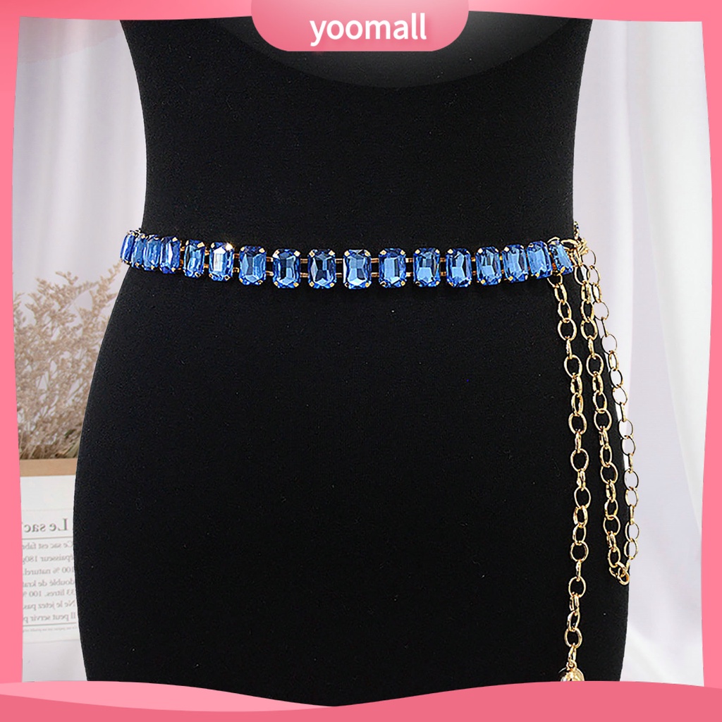 [YM] Dây Xích Thắt Lưng Mạ Vàng Bóng Thanh Lịch Gợi Cảm Sang Trọng Màu Sắc Tinh Khiết Lấp Lánh Phụ Kiện Mặc Hàng Ngày Cho