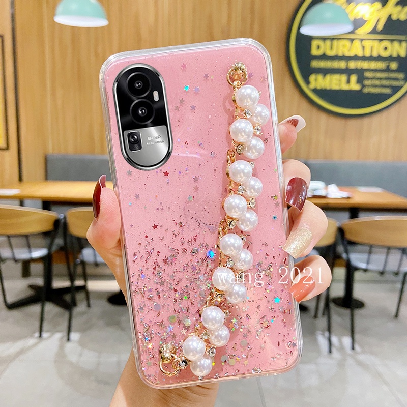 Ốp Điện Thoại Mềm Trang Trí Kim Tuyến Kèm Dây Đeo Cho OPPO Reno10 Pro + Plus 5G Reno 10 Reno10Pro + OPPO A78 NFC 4G 2023