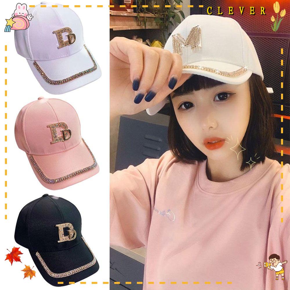 CLEVER Mũ Lưỡi Trai Đính Đá Phong Cách Hiphop Thời Trang Cho Nam Nữ