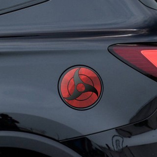 Fire Shadow Pupil Fuel Tank Cap Sticker Naruto Cartoon Anime Stickers Kakashi Motorcycle Electric Vehicle Waterproof Car Stickers Cute stickers Car fuel tank cap decoration
