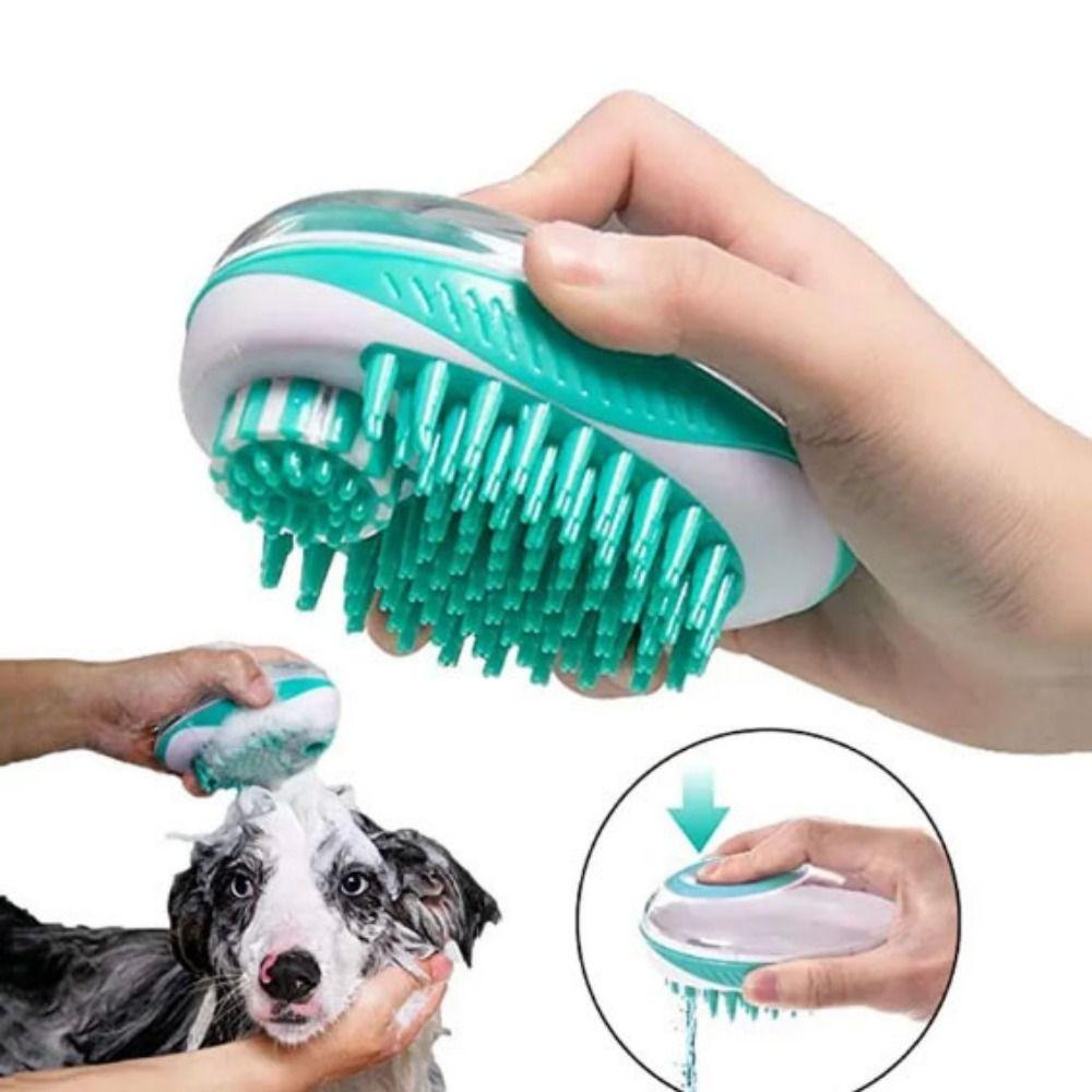 Lược Chải Lông Mềm Mại Bằng ABS Màu Xanh Dương / Xanh Lá Kèm Hộp Đựng Dành Cho Thú Cưng