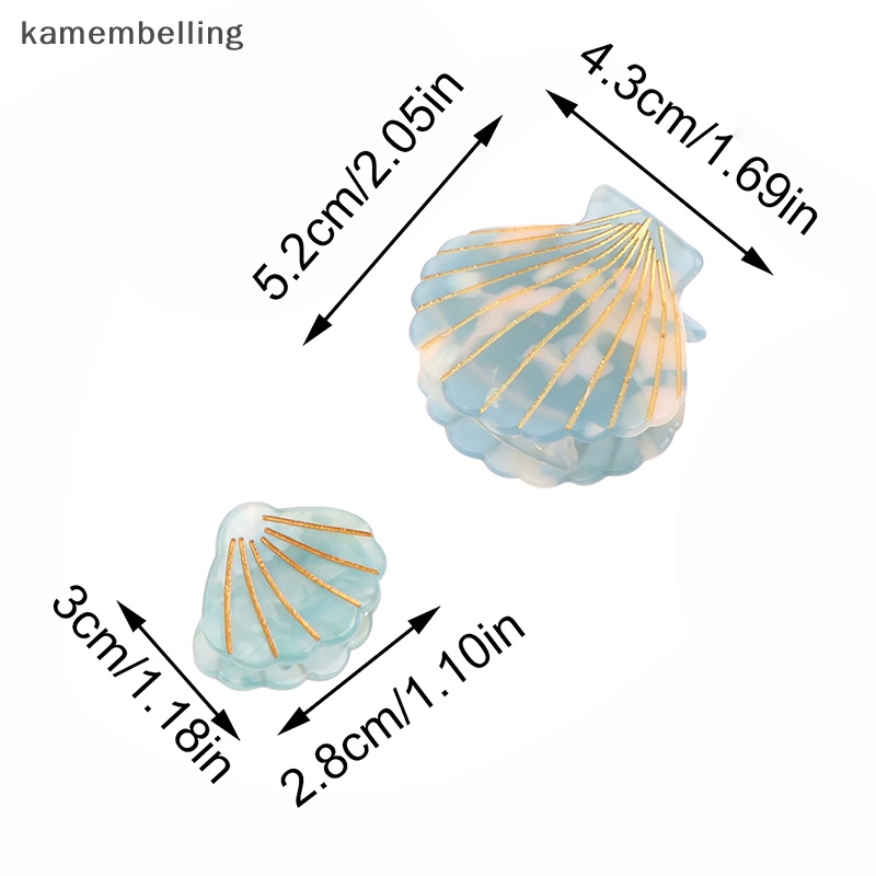 Kẹp Tóc Hình Vỏ Sò Bằng Nhựa Acrylic 1 Cái Cho Nữ