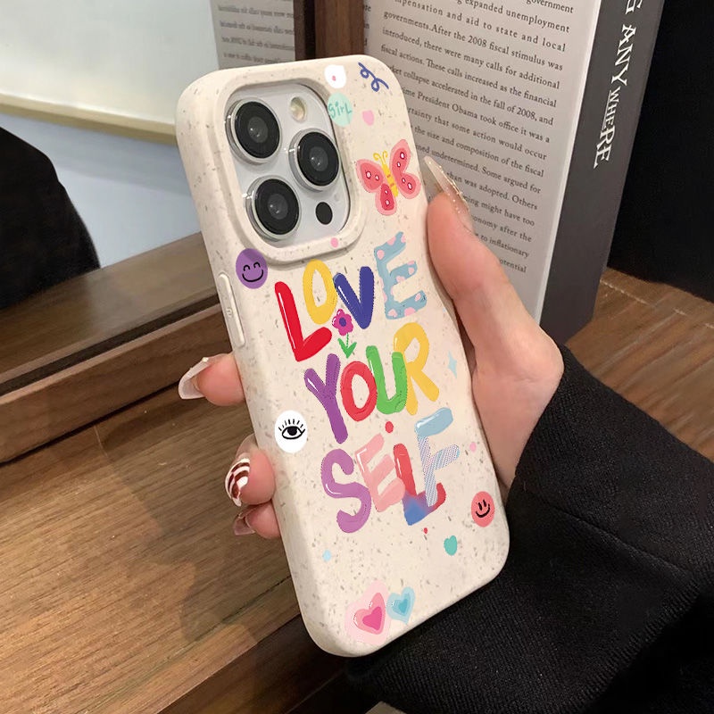Ốp Điện Thoại Dẻo Họa Tiết Bươm Bướm &amp; Chữ Tiếng Anh Đơn Giản Chống Sốc Cho Iphone12 1314pro 11plus8max 7iPhone12