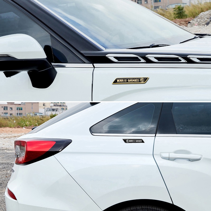 Bộ 2 Hình Dán Kim Loại Trang Trí Thân Xe Hơi MG HS MG3 MG5 MG6