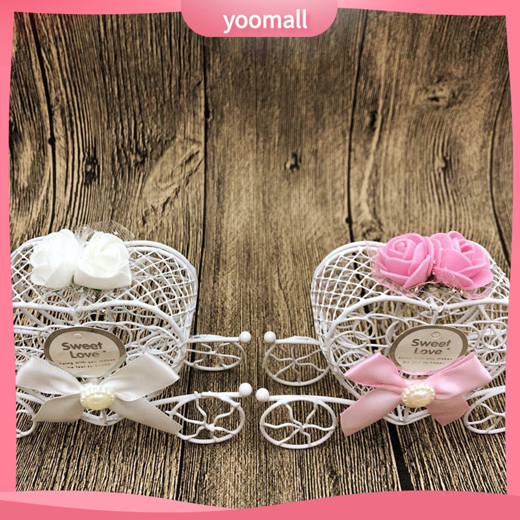 Hộp Đựng Kẹo Cưới Bằng Kim Loại Hình Trái Tim Lãng Mạn