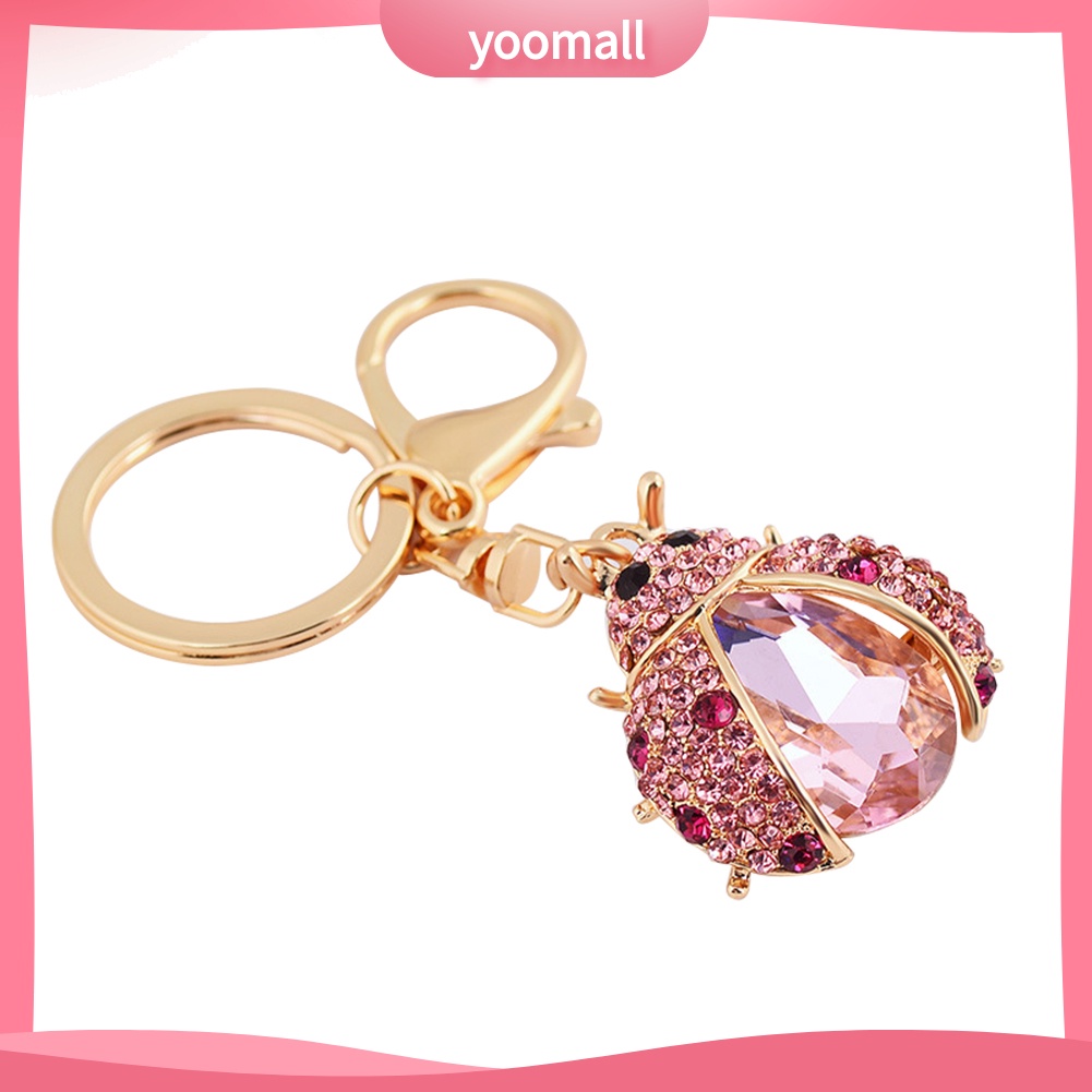 Móc Khóa Hình Bọ Rùa Đính Đá Dễ Thương