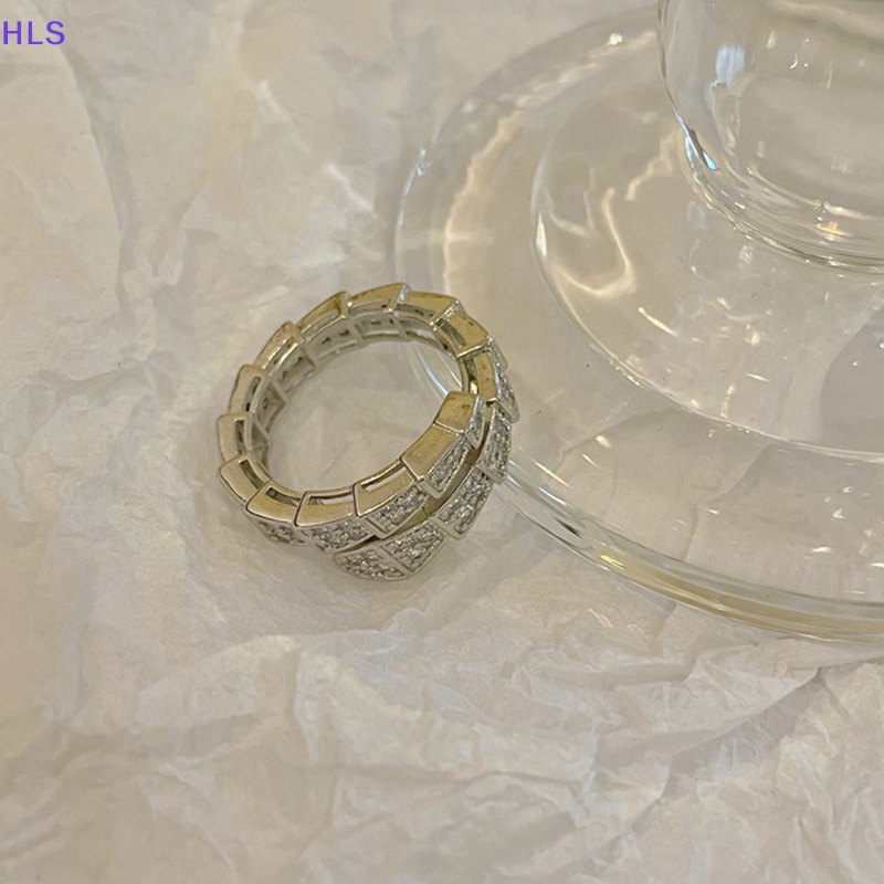 Nhẫn Hình Rắn Đính Đá Zircon Màu Sắc Sáng Bóng Có Thể Điều Chỉnh Cho Nữ