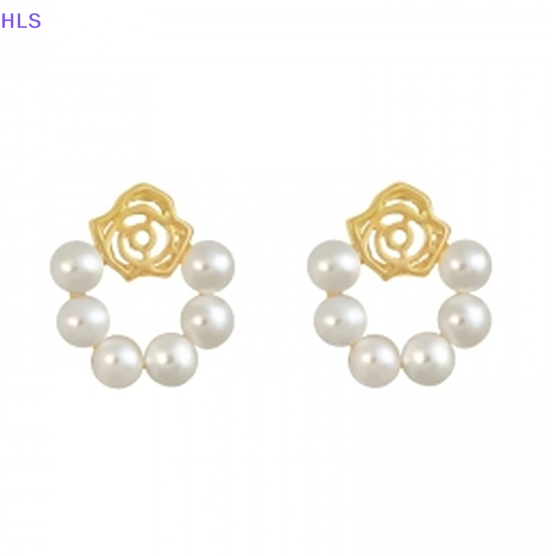 1 Đôi Bông Tai Hình Hoa Đính Ngọc Trai Thời Trang Hàn Quốc Dành Cho Nữ