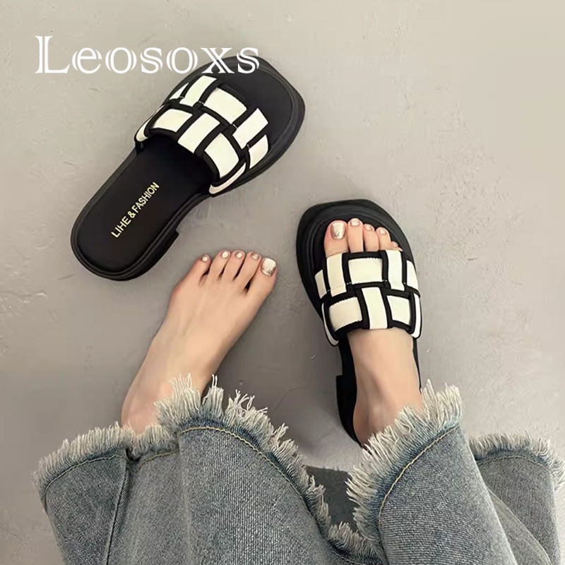 Leosoxs dép sandal nữ dép nữ dép bánh mì nữ dép bánh mì Chống Trượt 071307
