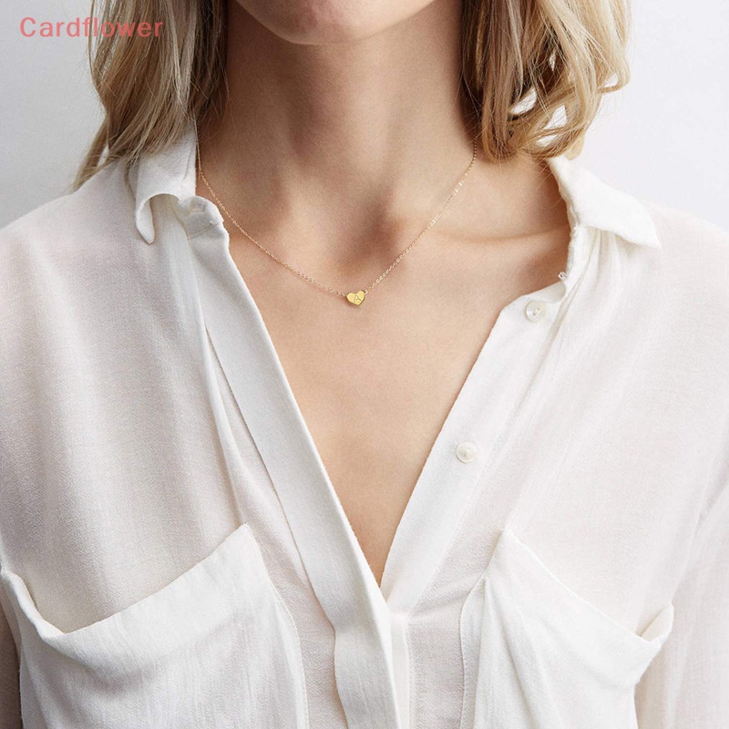 Vòng Cổ Choker Mặt Trái Tim Chữ Cái Từ A Đến Z Đơn Giản Thời Trang Cho Nữ