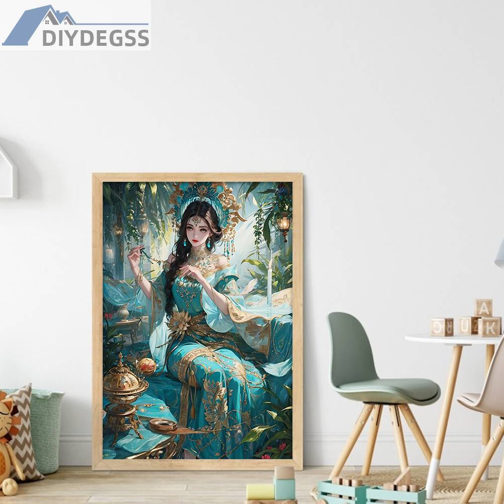 Toàn Bộ Bộ Tranh Thêu Chữ Thập 11CT Bằng cotton Thân Thiện Với Môi Trường Hình Cô Gái