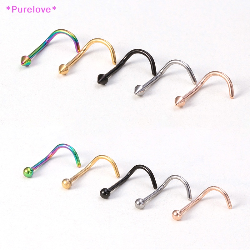 Set 5 Khuyên Mũi Bằng Thép Không Gỉ Cá Tính Cho Nam Và Nữ Mới