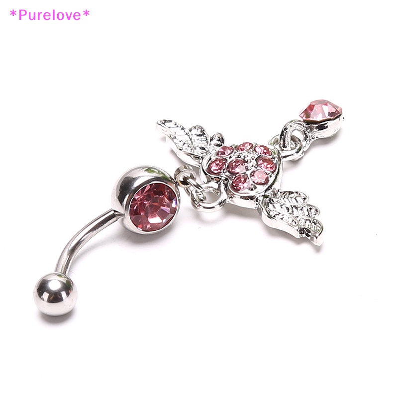 Khuyên Rốn Hình Đôi Cánh Đính Đá Pha Lê Thời Trang Cho Nữ Mới