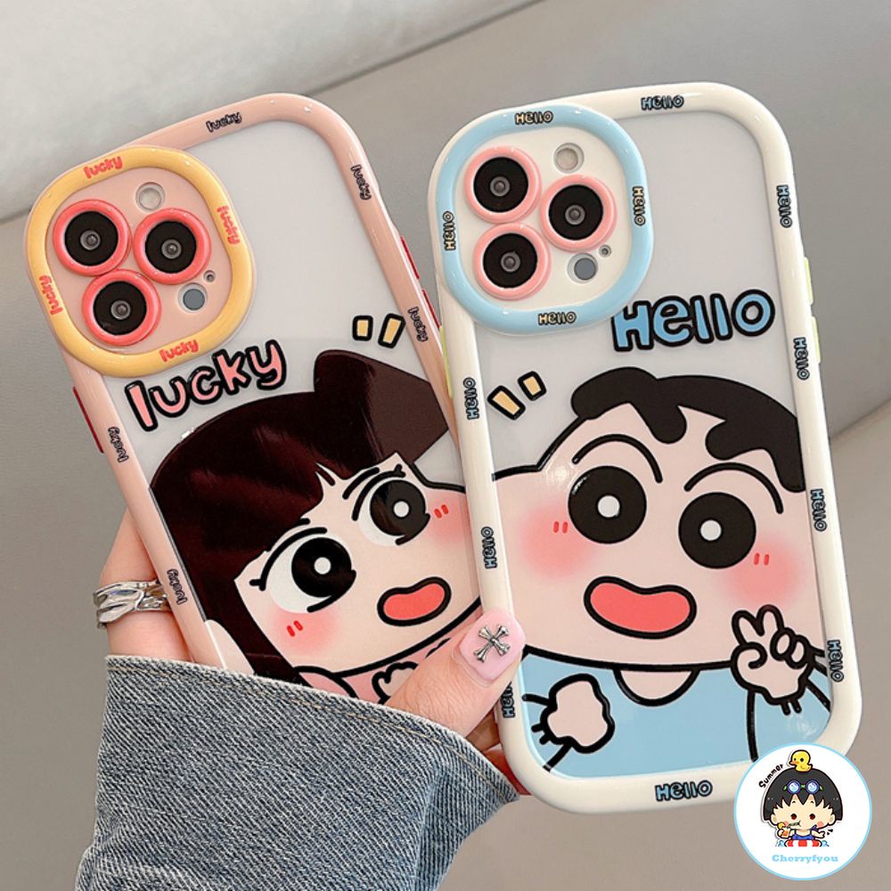 Ốp Điện Thoại TPU Mềm Chống Sốc In Hình Cậu Bé Bút Chì Dễ Thương Cho IPhone 11 12 13 14 Pro Max