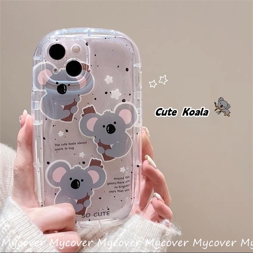 Ốp Điện Thoại Silicon Trong Suốt Hình Gấu Koala Cho iPhone 11 12 13 14 Pro Max X Xr Xs 8 7 6 Plus SE 2020