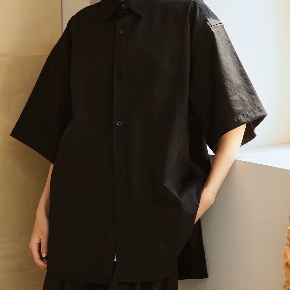 O Sơ Mi Nam Cơ Bản Phong Cách Hàn Quốc, Màu Sắc Đơn Giản, Chất Liệu Cotton Kiểu Dáng Rộng Rãi, Thích Hợp Cho Các Hoạt Động Giải Trí Và Thời Trang Cặp Đôi