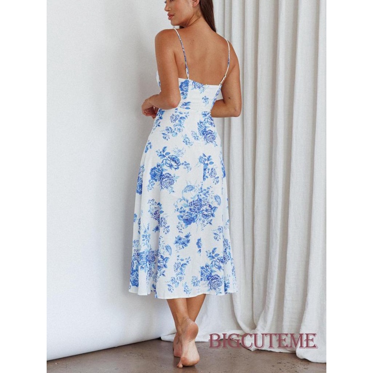 Đầm Dài Không Tay In Hoa Thời Trang Mùa Hè Dành Cho Nữ