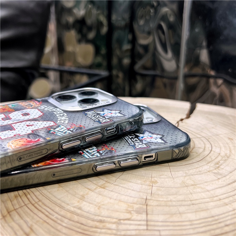 Ốp Điện Thoại Mềm Họa Tiết Hoạt Hình NBA 2 Trong 1 HD 2 Trong 1 Cho IPhone14 14Pro 14ProMax 13 13Pro 13ProMax 12 12P 12PM 11