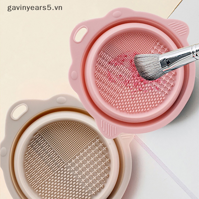 Hộp Silicone Vệ Sinh Cọ Trang Điểm Có Thể Gấp Gọn Tiện Lợi