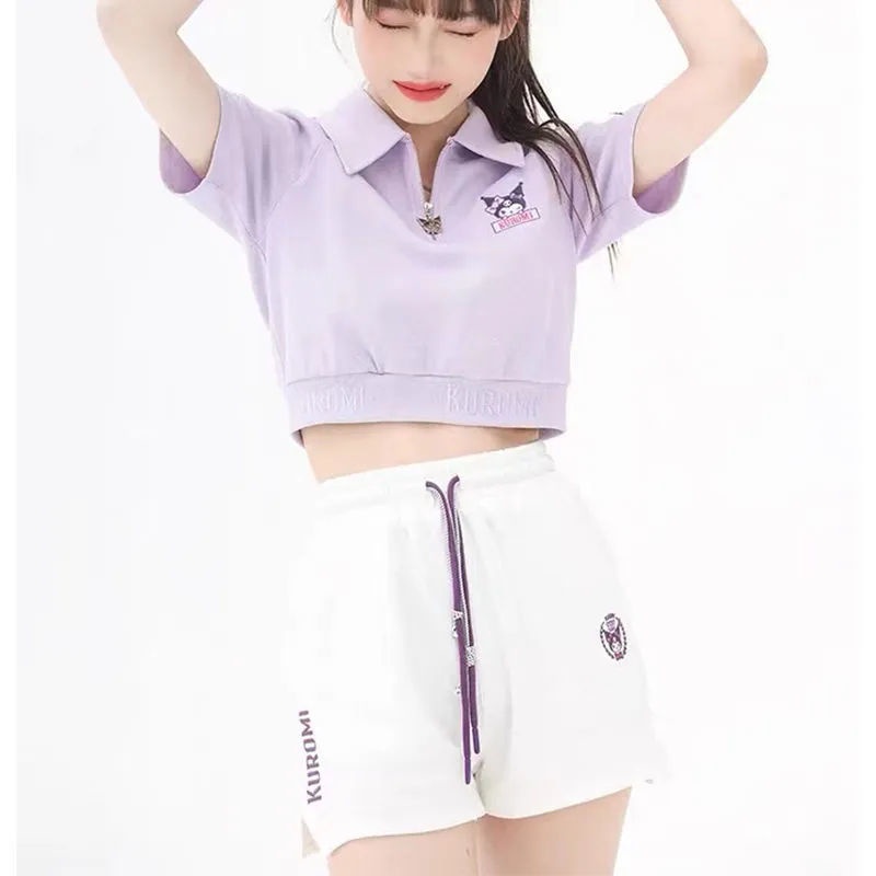 Áo polo Ngắn Tay Dáng Rộng Thời Trang Mùa Hè Nhật Hàn Dành Cho Nữ