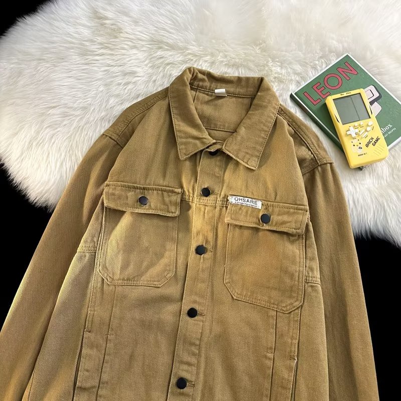 Áo Khoác Denim Dáng Rộng Thiết Kế Mới Trẻ Trung Thời Trang Mùa Xuân Thu Dành Cho Nam