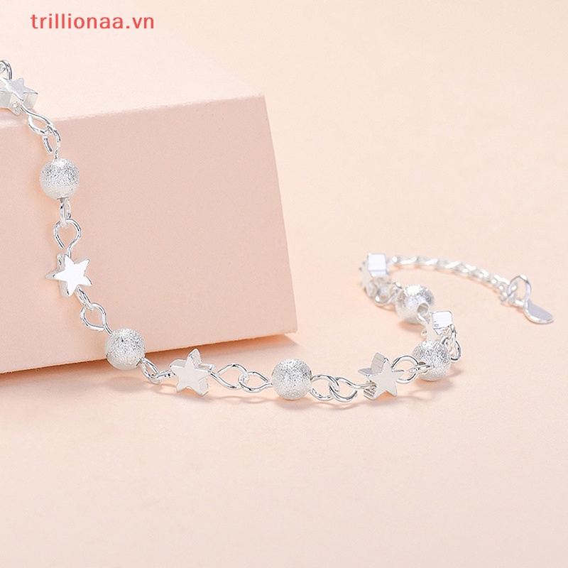 Vòng Tay Chuỗi Hạt Tròn Đính Mặt Ngôi Sao Thời Trang Hàn Quốc Cho Nữ