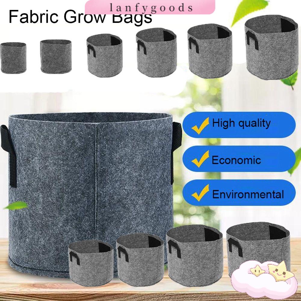 Túi Gieo Hạt Trồng Cây 1-30 Gallon Bằng Vải Màu Sắc Xám Thân Thiện Với Môi Trường