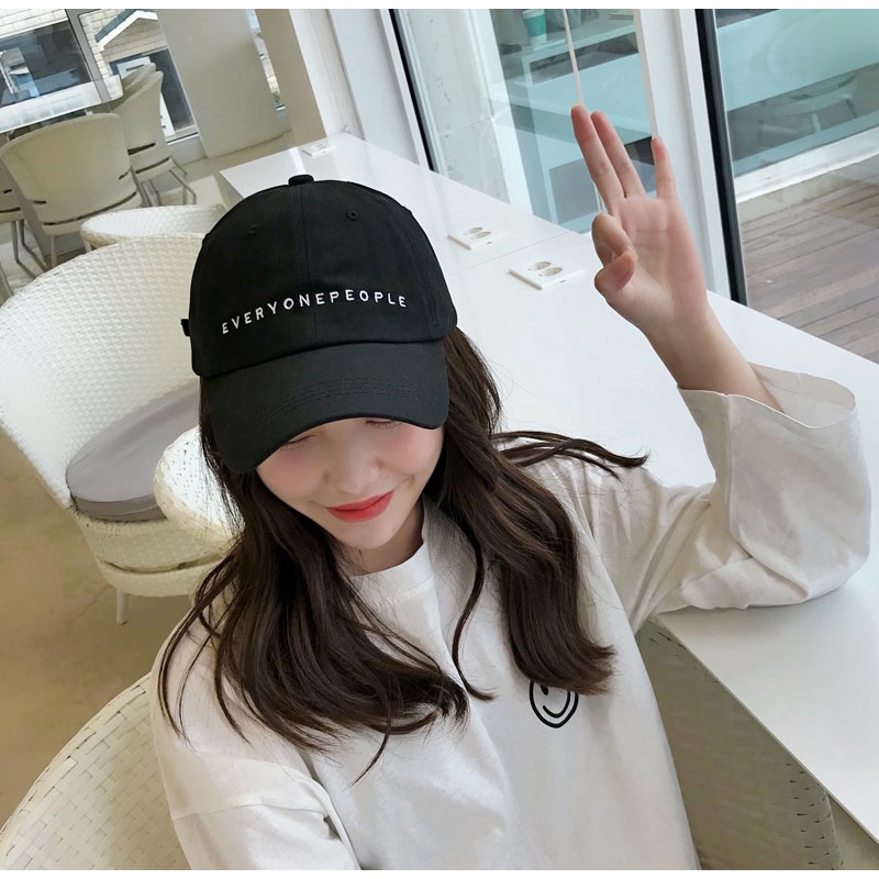 Mũ Lưỡi Trai Thêu Chữ Phong Cách Đường Phố Hàn Quốc Cá Tính