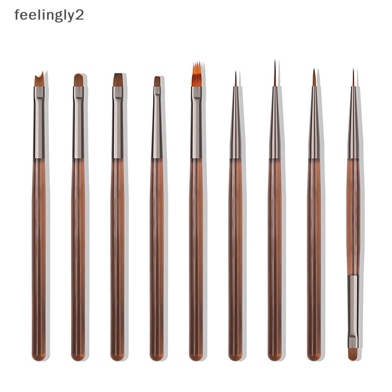 Cọ Sơn Nối Dài Móng Tay Nghệ Thuật DIY Bằng Nhựa Acrylic Họa Tiết Kẻ Sọc