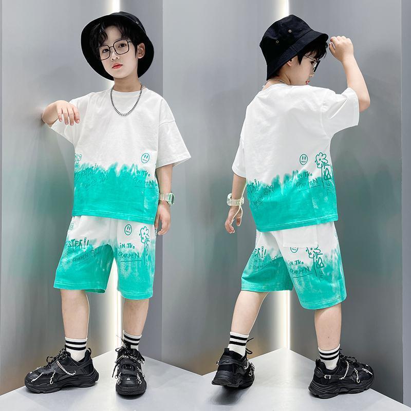 Bộ Áo Thun Tay Ngắn Phong Cách Hàn Quốc Thời Trang Mùa Hè 2023 Mới Cho Bé Trai