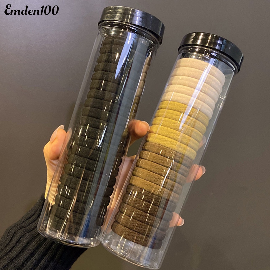 Bộ 20 Dây Cột Tóc Màu Trơn Mềm Mại Chống Trượt Cho Nữ