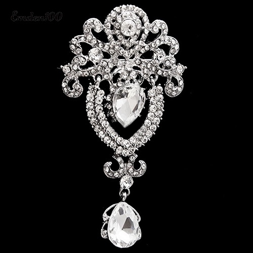 Ghim Cài Áo Hình Vương Miện Đính Đá Thời Trang Cho Nữ